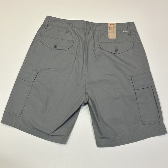 Levi’s Carrier Cargo Shorts Men’s 36 Light Gray NWT 100% Cotton Loose Fit - Picture 13 of 14
